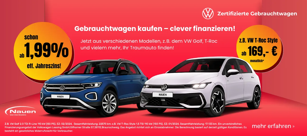 VW Gebrauchtwagen 1,99% Sonderzins
