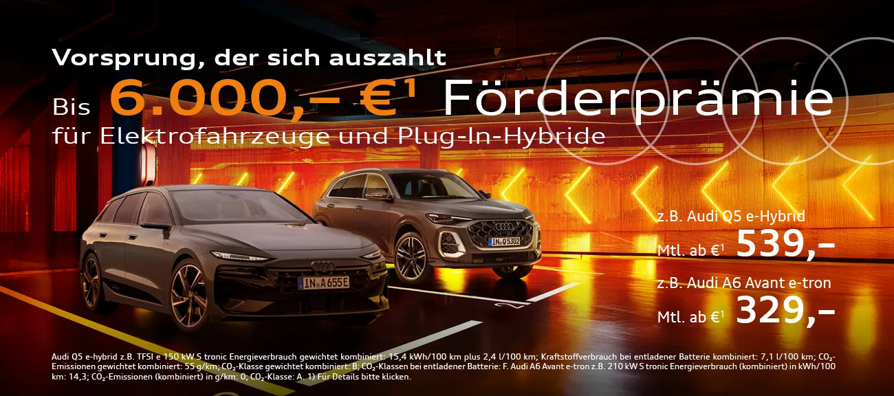 Audi E-Fahrzeug Förderprämie