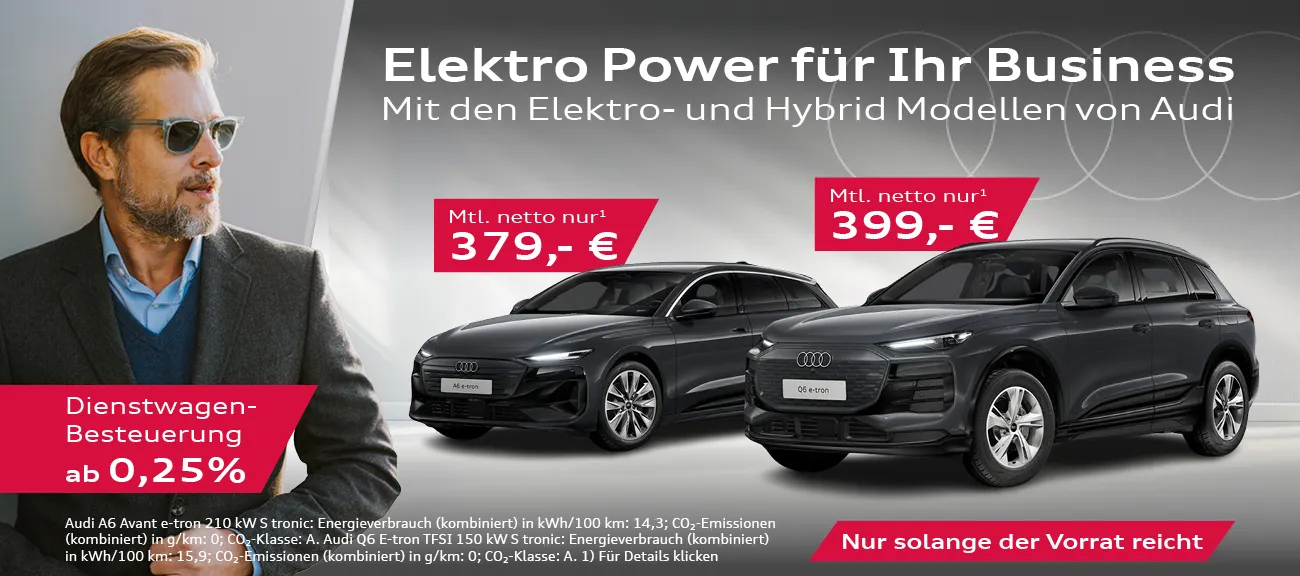 Audi Elektro & Hybrid Gewerbeangebote