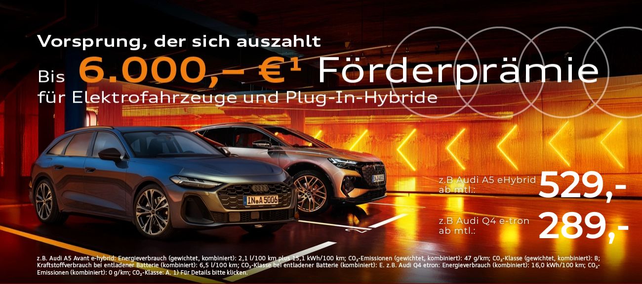 Audi E-Fahrzeug Förderprämie